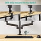 thumbnail image 3 of Soporte Monitor Triple WALI Negro con Resorte de Gas Ajustable VESA 75 & 100mm, 3 of 9