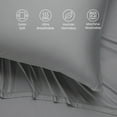 thumbnail image 3 of Sleep Zone Full Sheets Set - 4 Piece Bedding - Jersey Knit Cooling Sheet Set - Soft and Fade Resistant - Easy Care - Deep Pocket (Full,Gull Grey), 3 of 7
