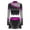Hot Pink, variant on Women's 2 Piece Cheerleading Outfits Long Sleeve Crop Tops & Dance Skirt Set for Musical Rave Party Hot Pink XXL