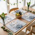 thumbnail image 5 of Navy Blue Pumpkins Fall Placemats Set of 4, Thanksgiving Coastal Nautical Pumpkin Washable Wipeable Table Mats for Dining Tables, Indoor Outdoor Kitchen Place Mats for Holiday Party Table Decor, 5 of 9