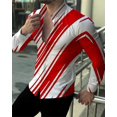 thumbnail image 1 of Camisas casuales de lujo para fiestas y reuniones de hombres Camisas sociales con solapa y botones Camisas casuales con estampado a cuadros de manga larga en color morado, 1 of 6