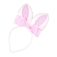 thumbnail image 4 of Diadema con orejas de conejo, aro para el pelo, regalo para la cabeza, diadema de Pascua para niños, disfraz con peluche, 4 of 9
