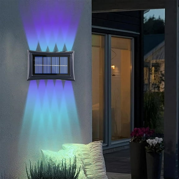 Solar Fence Lights Multi Color Solar Wall Lights Up And Down Lighting Solar Outdoor Light IP65 Easy To Install For House Yard Garage Front Porch Today