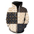 thumbnail image 1 of Sudadera con capucha y cremallera con estampado abstracto para hombre, estilo hip hop, de gran tamaño, genial para adolescentes, unisex, ropa de calle, tops de primavera, estilo Harajuku, divertida mo, 1 of 6