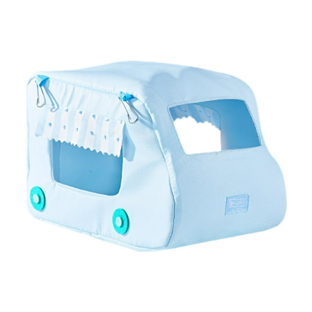 Casa nido para pájaros con forma de autobús de , accesorios para jaulas de pájaros, hamaca refrescante para pájaros, para animales pequeños,