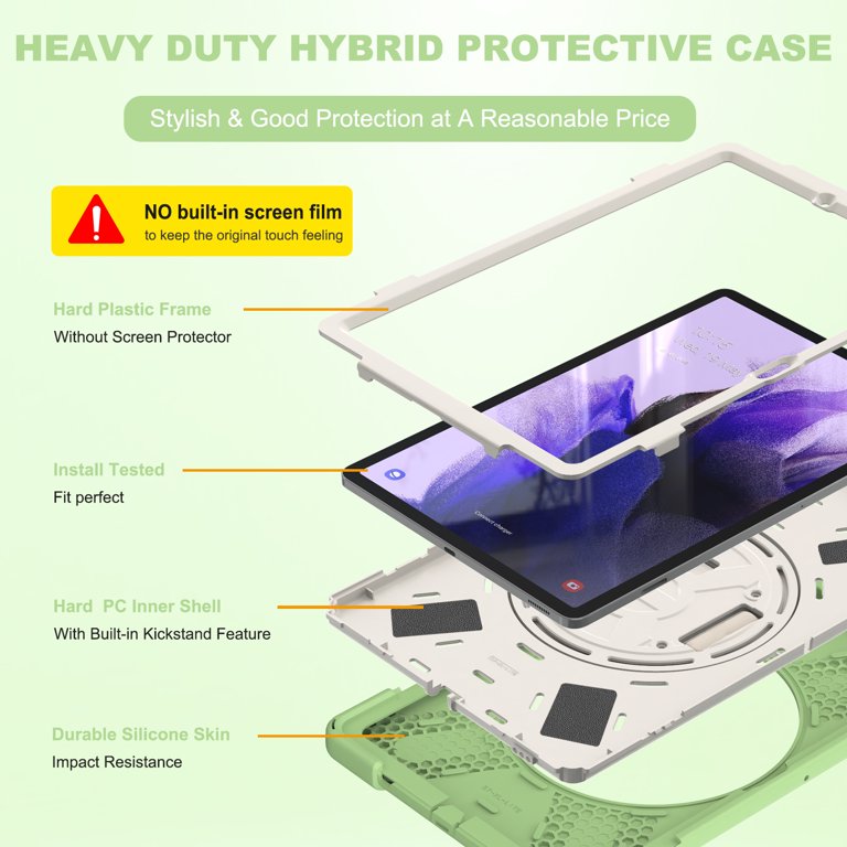 TOP SHE Rugged Case for Samsung Galaxy Tab S7 FE Galaxy
