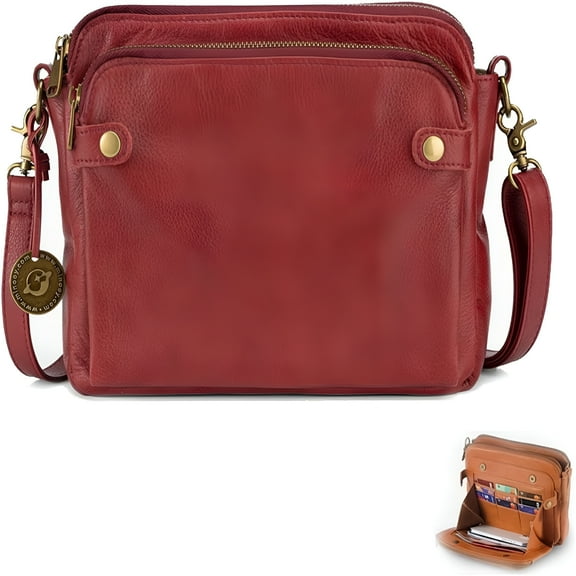 GASTROPOD Crossbody Shoulder Bags and Clutches, Leather Shoulder Bags with Built-In Wallet for Women