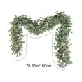 thumbnail image 3 of Pack de 2 enredaderas colgantes artificiales de hiedra artificial con rosas realistas, gypsophila y hojas densas para decorar la mesa de la boda, 3 of 6