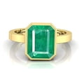 thumbnail image 2 of 7.25 Ratti Panna Stone Original Certified Panna Stone Emerald Ring Adjustable Woman Man Ring, 2 of 3