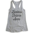 thumbnail image 1 of Badass Future Aunt Tank Top, Ladies Racerback Tank Top, Badass Aunt Tank, New Aunt Tank, New Aunty Tank, Heather Gray, XX-Large, 1 of 3