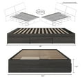 thumbnail image 4 of Nexera Pocono Full Size Storage Platform Bed, 3-Drawer, Bark Grey, 4 of 8