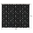 thumbnail image 5 of Black White Gothic Cat Skull Moon Pattern Shower Curtain 84"x72" ,Bathroom Decorative Shower Curtains Set with 12 Hooks,Modern Waterproof Washable Shower Curtain, 5 of 6