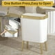 thumbnail image 4 of Bote de basura Procade Bathroom de 15 l/4 galones con tapa de plástico dorado, 4 of 6