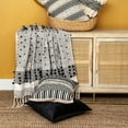 thumbnail image 5 of Parkland Collection Percy 67x52" Vereigated Wool & Fabric Throw Blanket in Gray, 5 of 5
