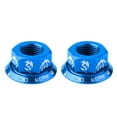 thumbnail image 2 of 2Pcs M10 Axle Wheel Nuts Quick Release Flange Nut for Mountain Road Bike - Blue, 2 of 8