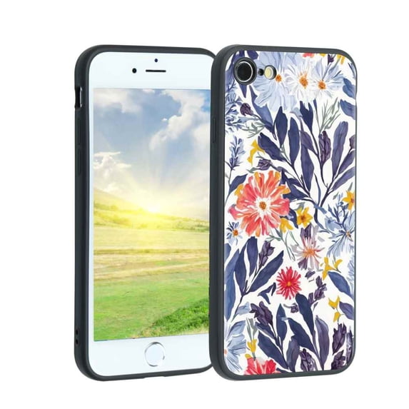 Flowers-122 Phone Case, Degined for iPhone SE 2020 Case Men Women, Flexible Silicone Shockproof Case for iPhone SE 2020