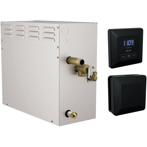 Delta 5P-Est12 Simplesteam Steam Shower Generator Package 12Kw 240V - Black