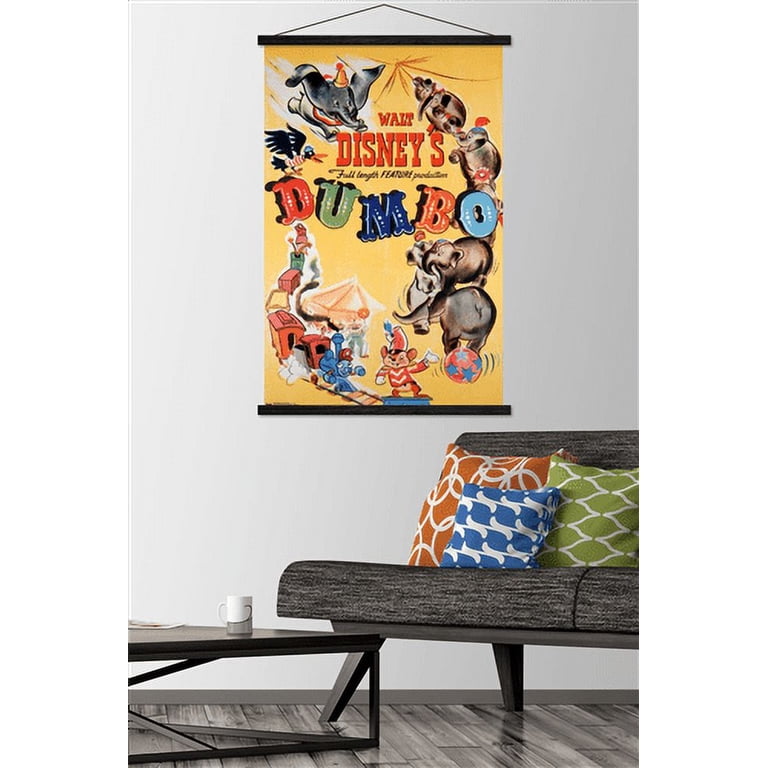 Disney Dumbo - Classic One Sheet Wall Poster with Wooden Magnetic