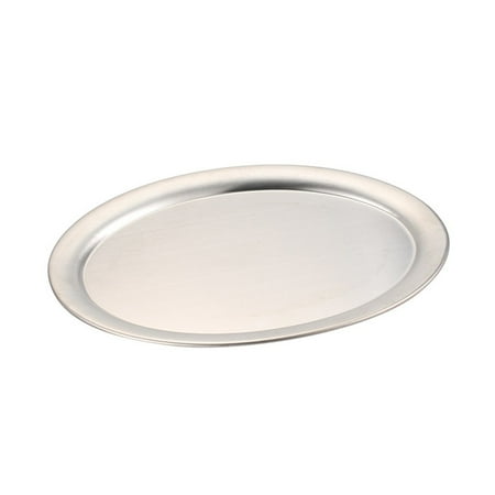 

Ljxge Dinner Plate Stainless Steel Oval Plate Steamed Fish Plate Gold Plate Barbecue Meat Plate Flat Bottom Snack Plate Western Food Plate