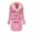 Pink-Coat, variant on Qetyuw Womens Winter Trench Coat Faux Fur Collar Long Sleeve Peacoat Double Breasted Casual Chunky Warm Overcoat with Belt