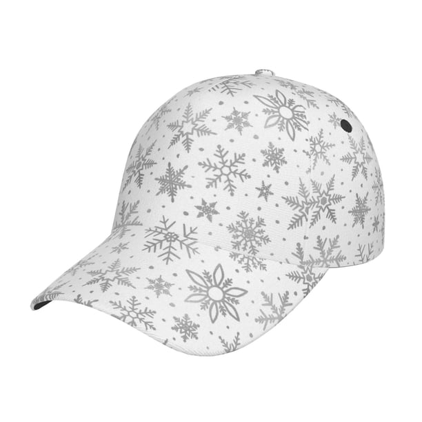 Fotbe Snowflake Minimalist Gorro Clásico de Béisbol, Gorra Ajustable con Broche Snapback, Gorro de Exterior de Algodón Suave