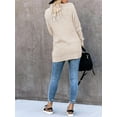 thumbnail image 2 of Womens Long Sleeve Casual Lightweight Loose Open Front Cardigan Knit Sweaters Coat with Pockets, 2 of 5
