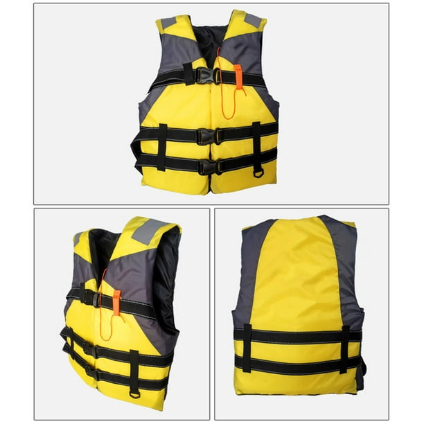 Megalia Adults Floating Jacket Lightweight Life Vest for Fishing Swimming  (Yellow) 