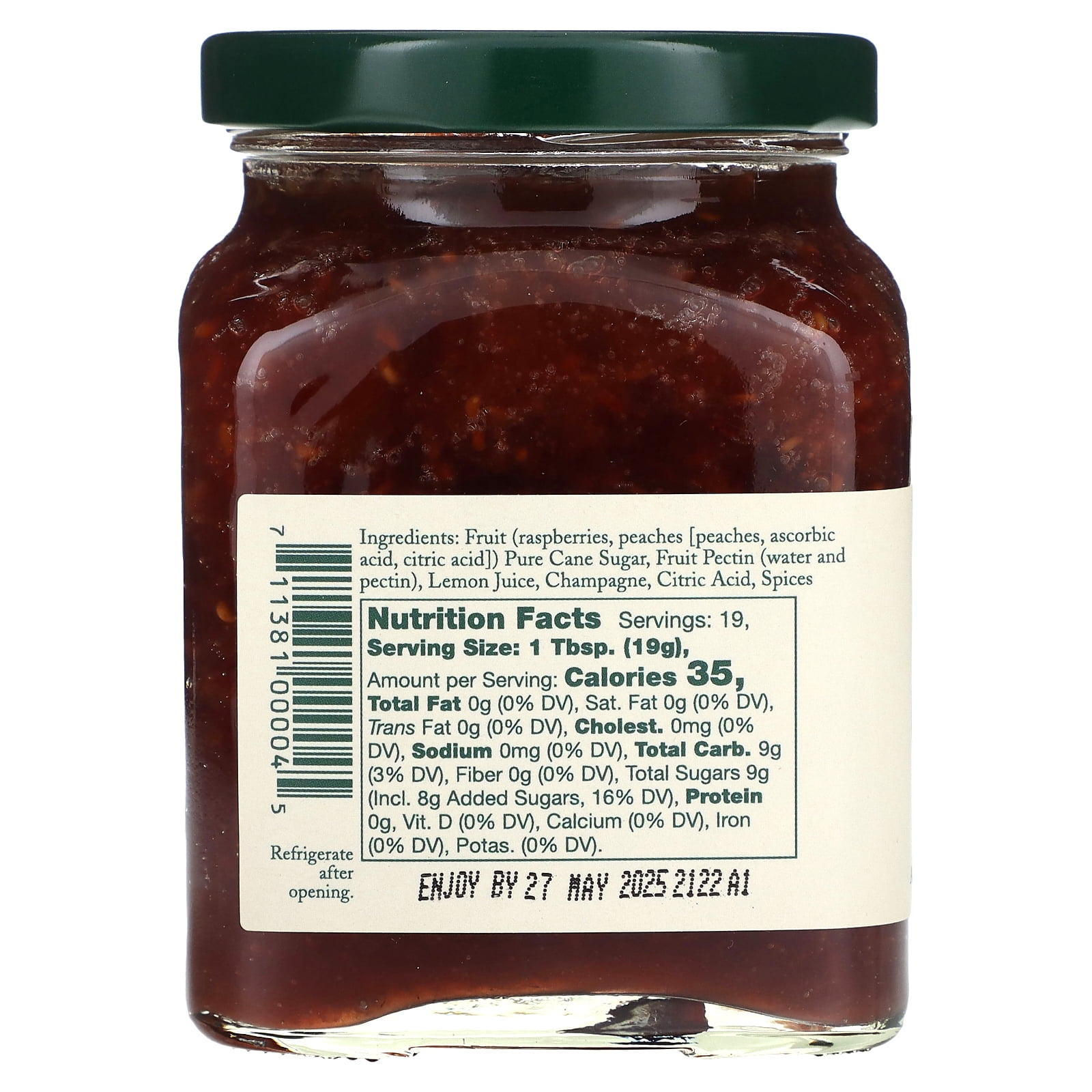 Stonewall Kitchen Raspberry Peach Champagne Jam, 12.5 Ounce Jar