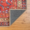 thumbnail image 7 of 2' x 6' Red and Ivory Floral Border Rectangular Rug Runner, 7 of 7