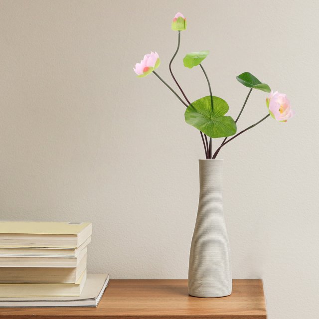 WEUVEB Adorno Artificial De Flor Loto Rosa Para Y Ceremonias Con Acabado