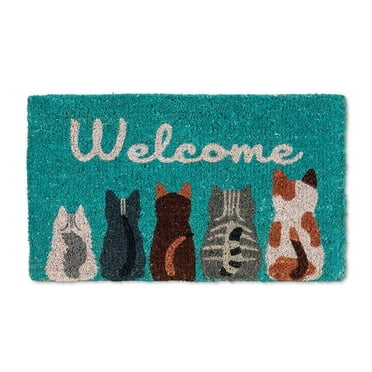Abbott Collection 35-FWD/an 1905 Doormat-18X30 L, Welcome Cats