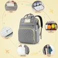 thumbnail image 4 of GPED Diaper Bag Backpack, Multifunctional Baby Changing Bag with Insulated Milk Bottle Pocket & Stroller Strap, Large Capacity Travel Backpack with USB Charging Port, Baby Bags for Boys Girls(Gray), 4 of 7