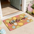 thumbnail image 5 of YingYouFu Easter Welcome Mat Outdoor, Rabbit Egg Coir Doormat for Front Entryway, Absorbent Non Slip Rug with Rubber Backing for Spring Porch Decoration, 5 of 6