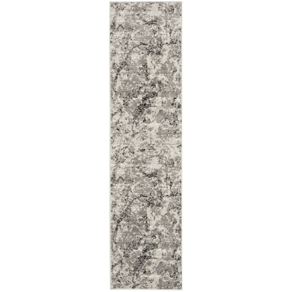 SAFAVIEH Skyler Joisse Distressed Runner Rug, Grey/Ivory, 2' x 14'