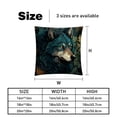 thumbnail image 5 of Wolf Pillow Covers - Set of 2 - 16x16, 18x18, 20x20 Inches - Unique Patterns for Various Occasions - Decorative Throw Pillowcases for Home Decor, 5 of 6
