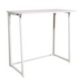 thumbnail image 4 of Hassch Collapsible Computer Desk, Folding Laptop Table, Compact Writing Study Table for Small Space, Home Office, White, 4 of 6