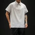 thumbnail image 4 of Camisetas casuales con cuello para hombre, ropa urbana cómoda, ropa holgada, top vintage, polo liso y elegante, camisetas para hombre al por mayor, 4 of 5
