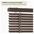 thumbnail image 3 of Cordless Room Darkening Mini Blind - 34 Inch Width, 64 Inch Length, 1" Slat Size - Mahogany - Cordless GII Deluxe Sundown Horizontal Windows Blinds for Interior by Achim Home Decor, 3 of 6