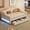 Beige#2, variant on Twin Size Adjustable Bed Base, Upholstered Twin XL Size Daybed with LED Belt and Trundle, Gray, Gray Bed Frames,Upholstered,Wood Platform Bed Frames, Furniture Bedroom Furniture Beds, Frames & Bases