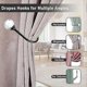 thumbnail image 2 of 2 Pcs Metal Curtain Holdbacks with Clear Crystal Ball - Decorative Wall Mounted Drapery Tiebacks with Screws, Heavy Duty Window Treatment Holdbacks fo, 2 of 5