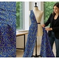 thumbnail image 5 of Soimoi Blue Cotton Voile Fabric Artistic Leaves Printed Craft Fabric by the Yard 42 Inch Wide, 5 of 7