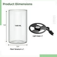 thumbnail image 6 of Desktop Glass Plant Terrarium with Grow Light for Succulent Moss, Glass Plant Terrarium Miniature Landscape Fish Tank Indoor Plant Growth Office Home Decoration Plant Lovers Gifts, 6 of 7