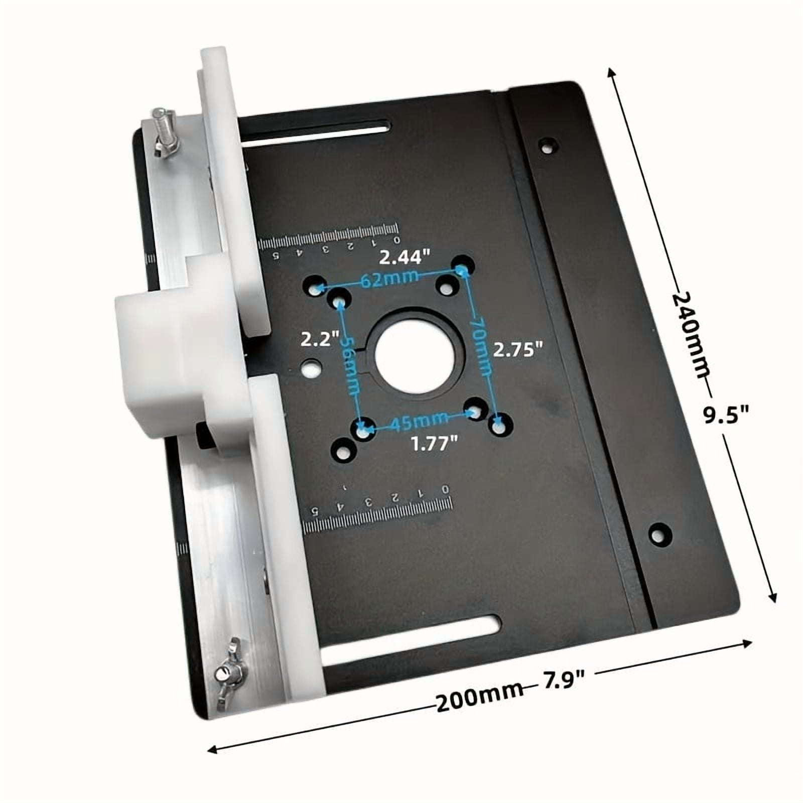 Upgrade Your Woodworking Bench with This 1pc Aluminum Router Table Insert Plate, Aluminum Dual Function Router Table with Fence And Miter Gauge