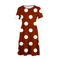 thumbnail image 6 of Wancir Summer Dresses for Women 2024 Casual T Shirt Crewneck Petal Sleeve Swing Vacation Dress with Pockets, 6 of 6