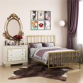 thumbnail image 3 of Home Fare Full Metal Bed in Metallic Gold, 3 of 8