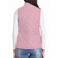 thumbnail image 4 of Chaleco Acolchado con Cuello Alto, Cremallera y Bolsillos para Mujer Rosa M, 4 of 10