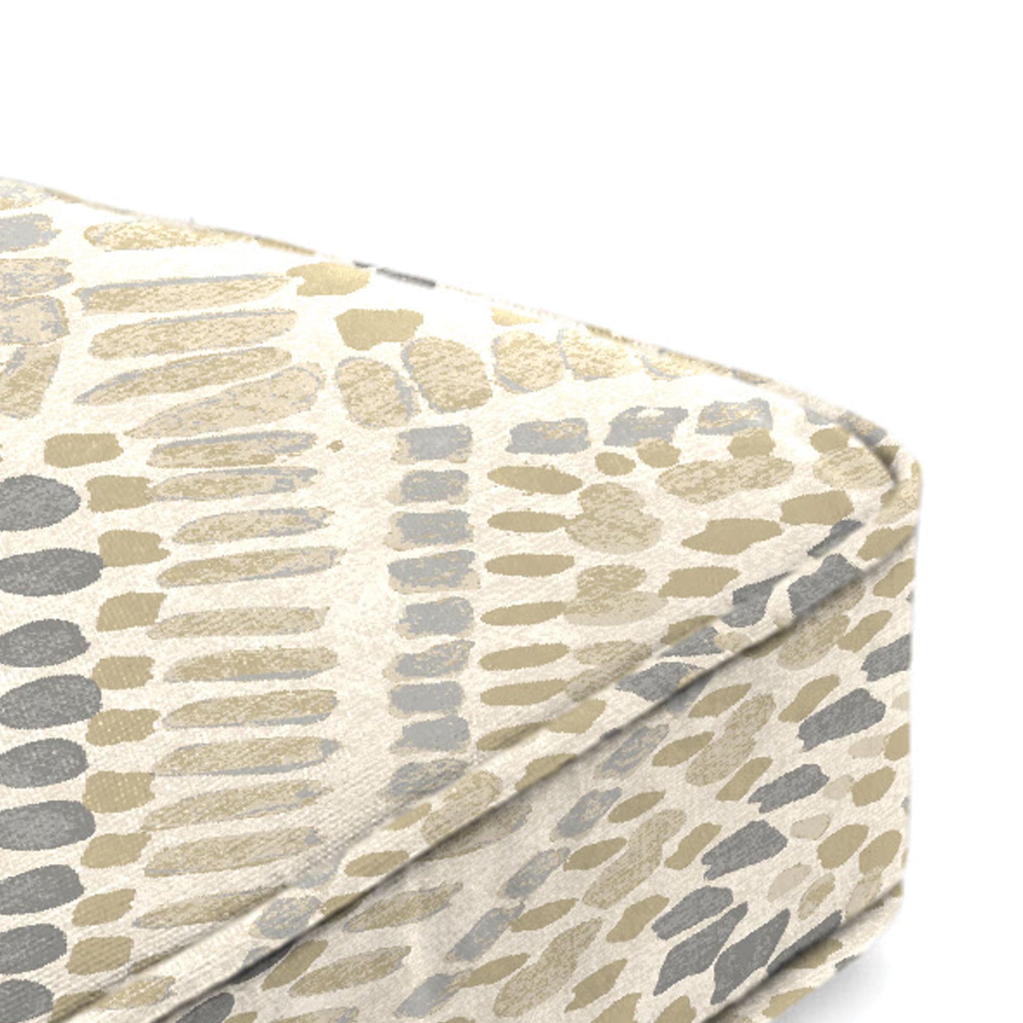 Jordan Manufacturing 17" x 18.5" Joli Scorn Beige Ikat Rectangular Contoured Outdoor Chair Pad Seat Cushion with Welt (2 Pack)