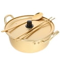 thumbnail image 4 of 1 Set Hot-pot Pot Double Handle Pot Noodle Cooking Pot Aluminum Wok with Spoon, 4 of 5