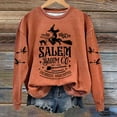 thumbnail image 2 of Fgnfyis Chandail Graphique Humoristique d'Halloween pour Femmes Col Rond chandail Doux à Manches Longues Orange G, 2 of 4