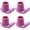 Pink, variant on Magicorange 4 Pcs Walker Ski Glides, Fits 1-1/8" Tube Shaft, Walker Feet Replacement, Gray